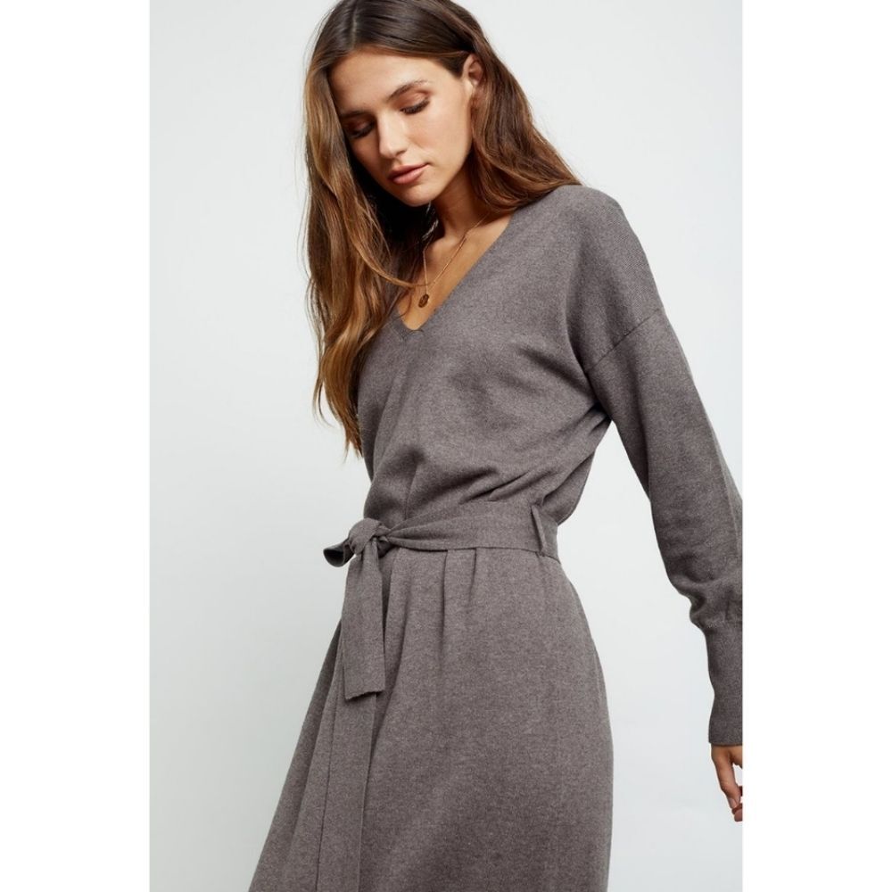 Rails Margot Cashmere Cotton Blend Sweater Dress In Latte
